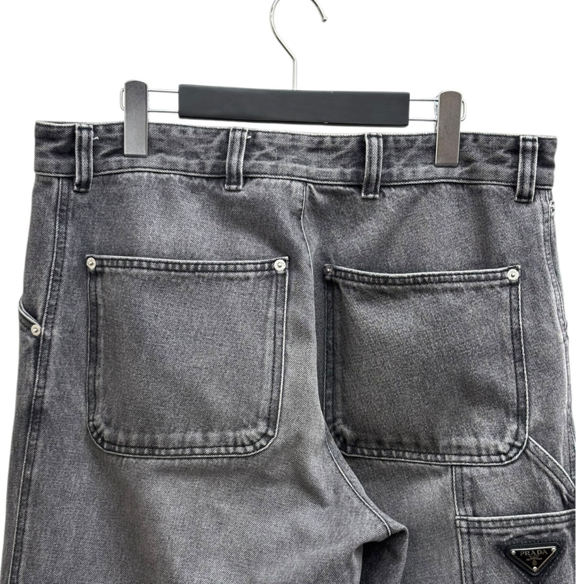 PRADA ロゴプレート リラックスフィットデニムパンツGEP362 S232 13B4 古着・中古-4枚目のアイテム画像