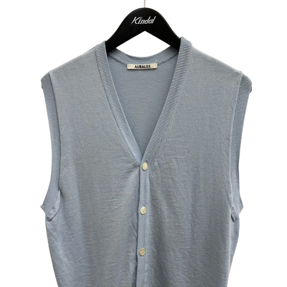 AURALEE(オーラリー) ニットベストA24SV06CT A24SV06CT ライトブルー