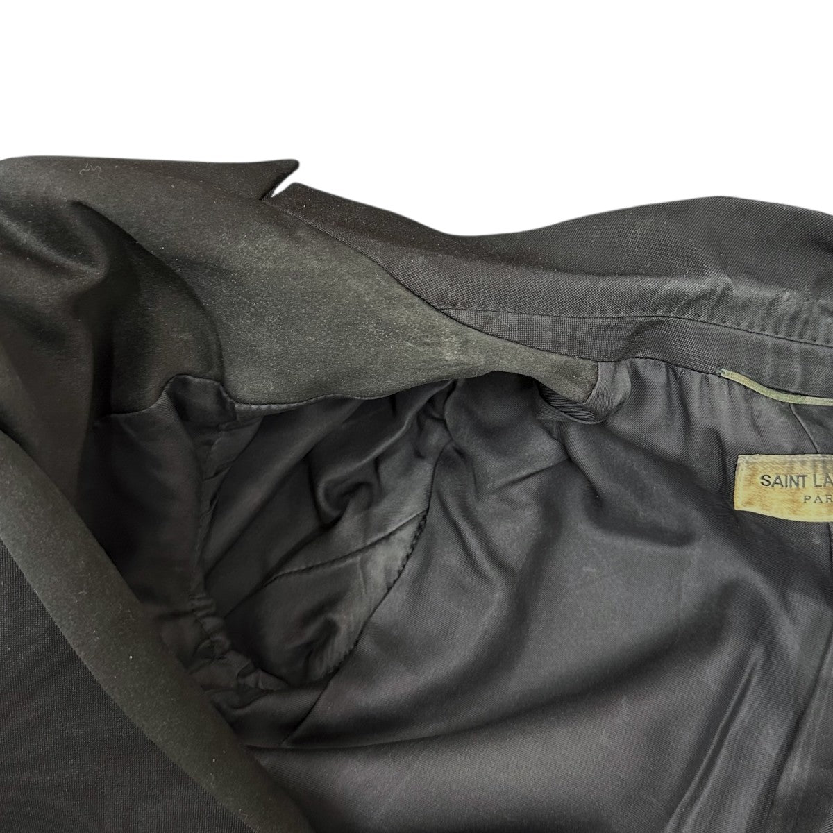 Saint Laurent Paris エディ期 ラペル切替スモーキングテーラードジャケット 334231 Y0808 古着・中古-7枚目のアイテム画像