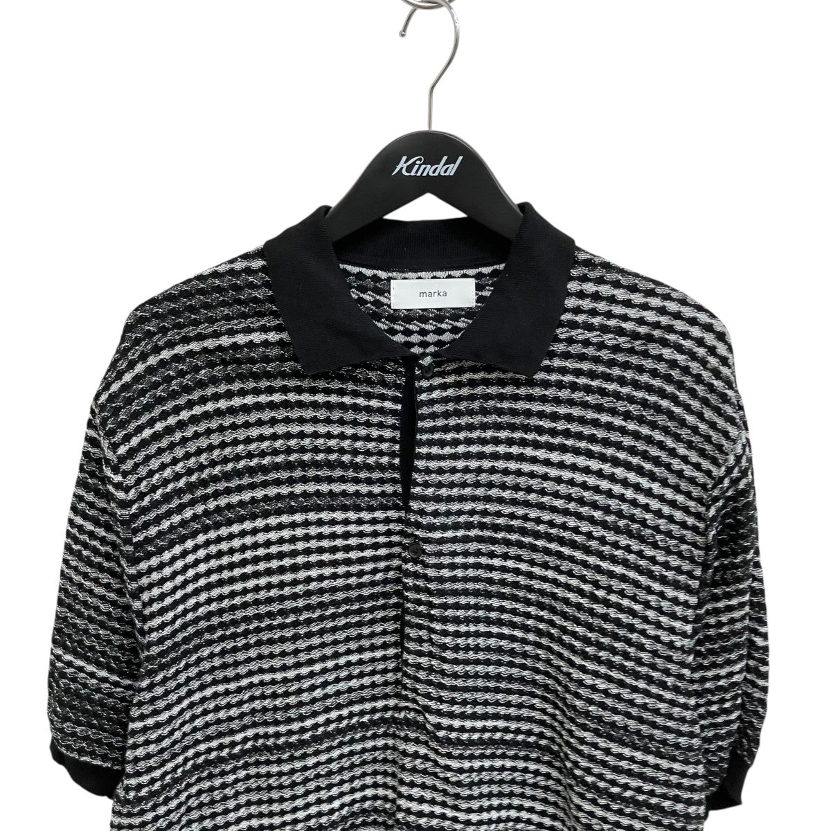 MARKA 25SSSKIPPER KNIT ORGANIC COTTON TWIST YARN半袖ニットポロシャツM2506SW01B 古着・中古-3枚目のアイテム画像