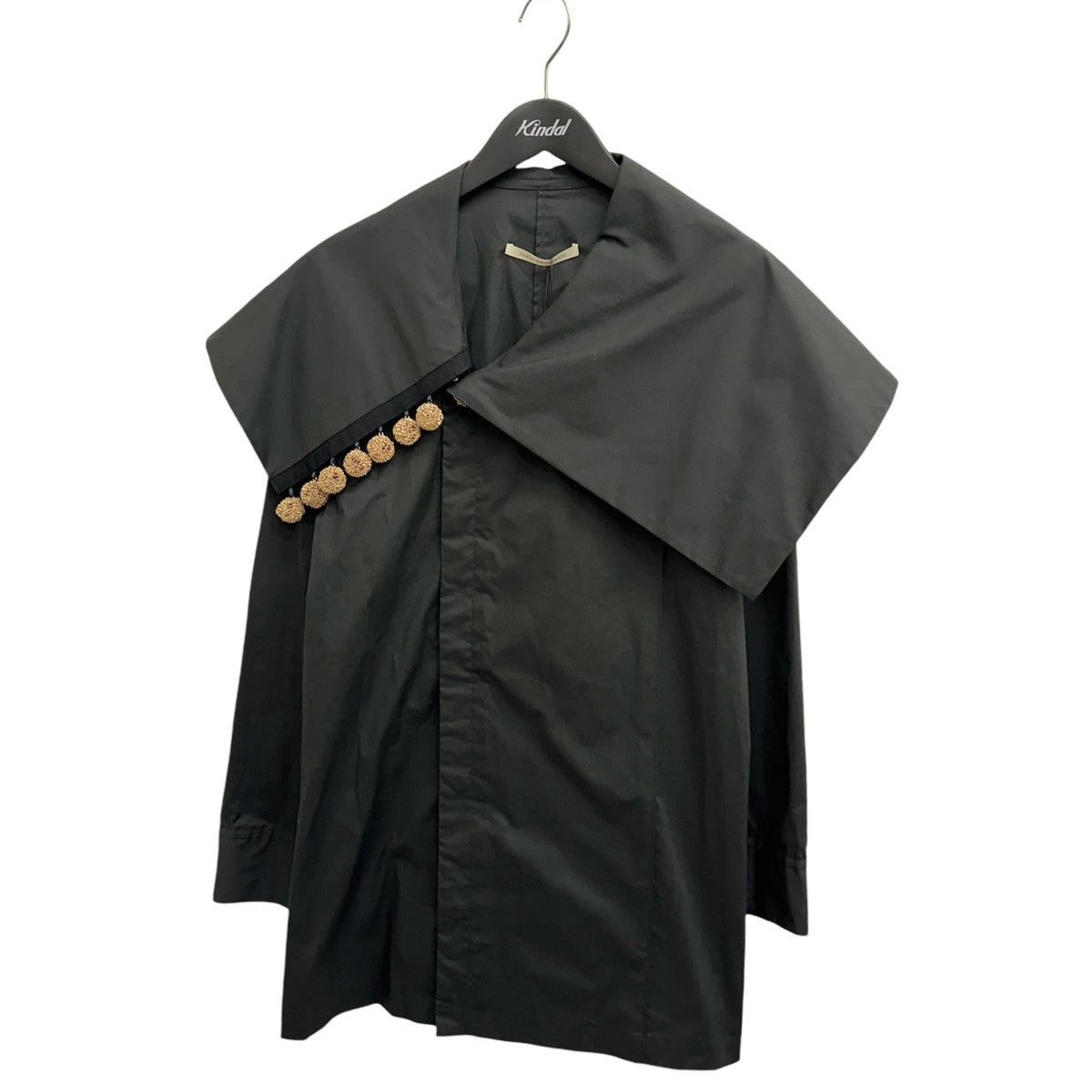 HARUNOBUMURATA KIRSTIN - COTTON POPLIN ASYMMETRY COLLAR SHIRT長袖シャツHM24W733-STY06 古着・中古-1枚目のアイテム画像