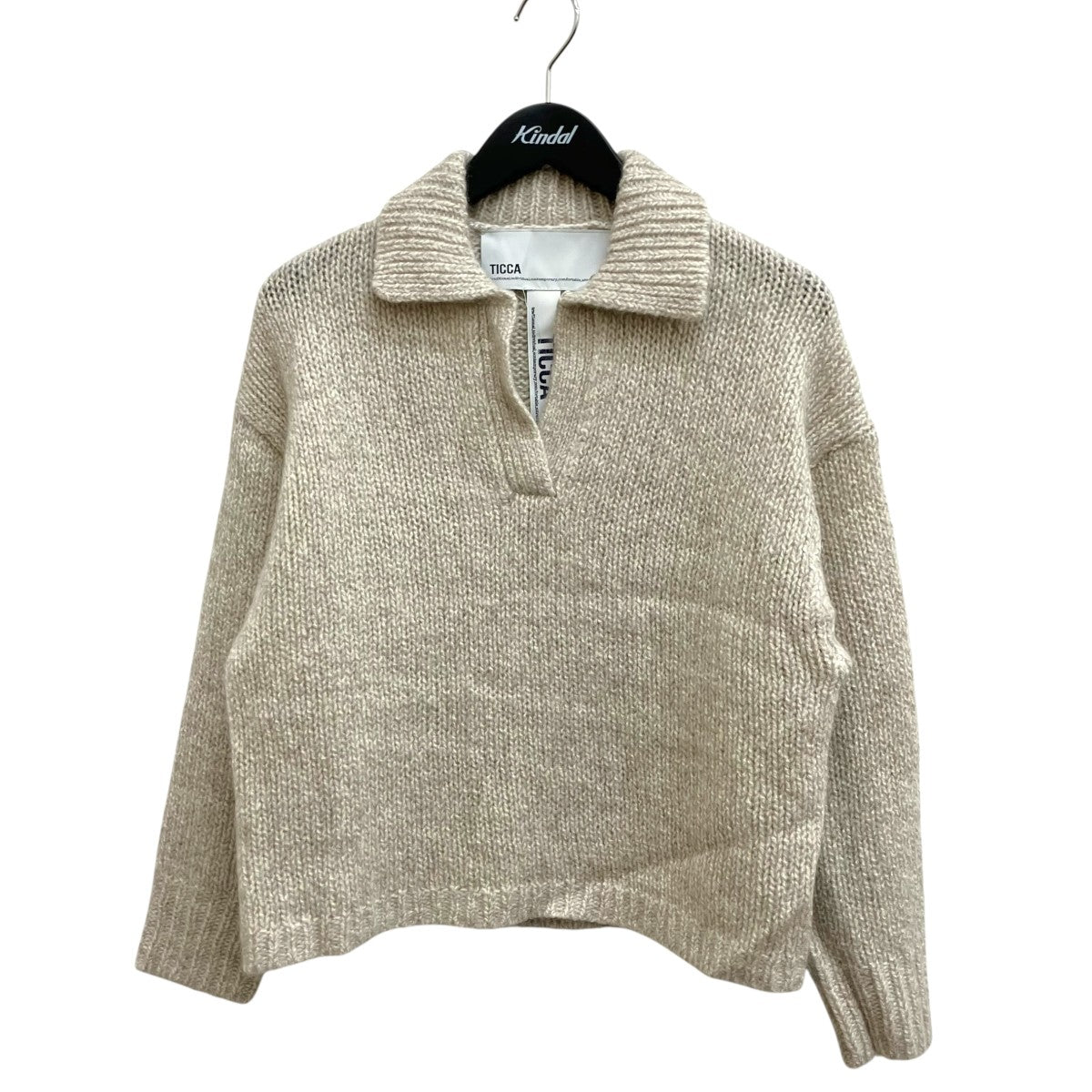 ウールカシミヤスキッパープルオーバーニットTBEA-332
