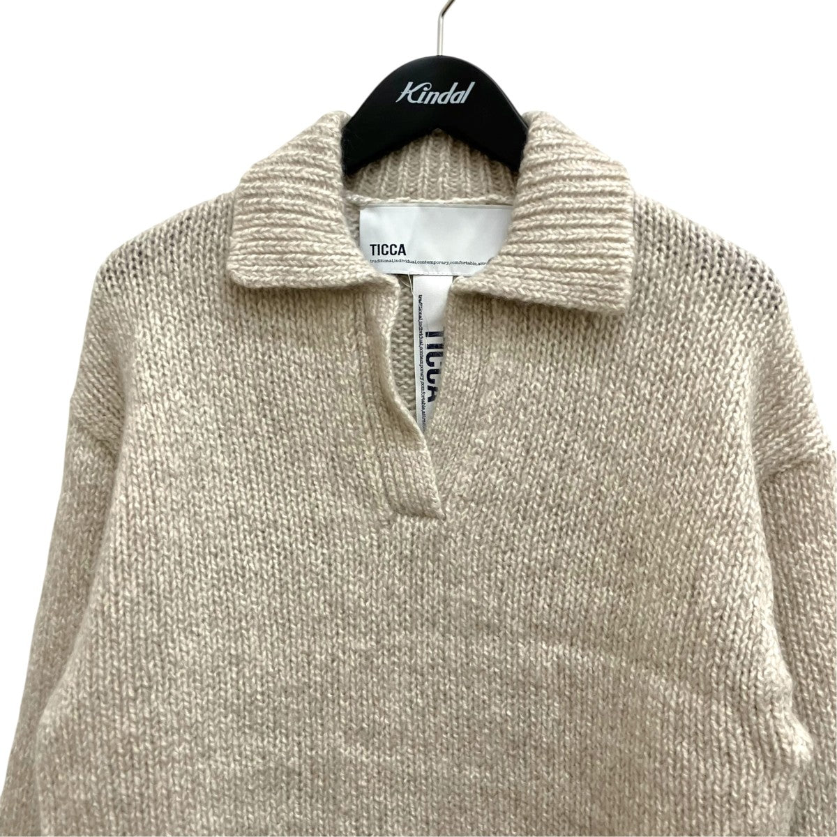 ウールカシミヤスキッパープルオーバーニットTBEA-332
