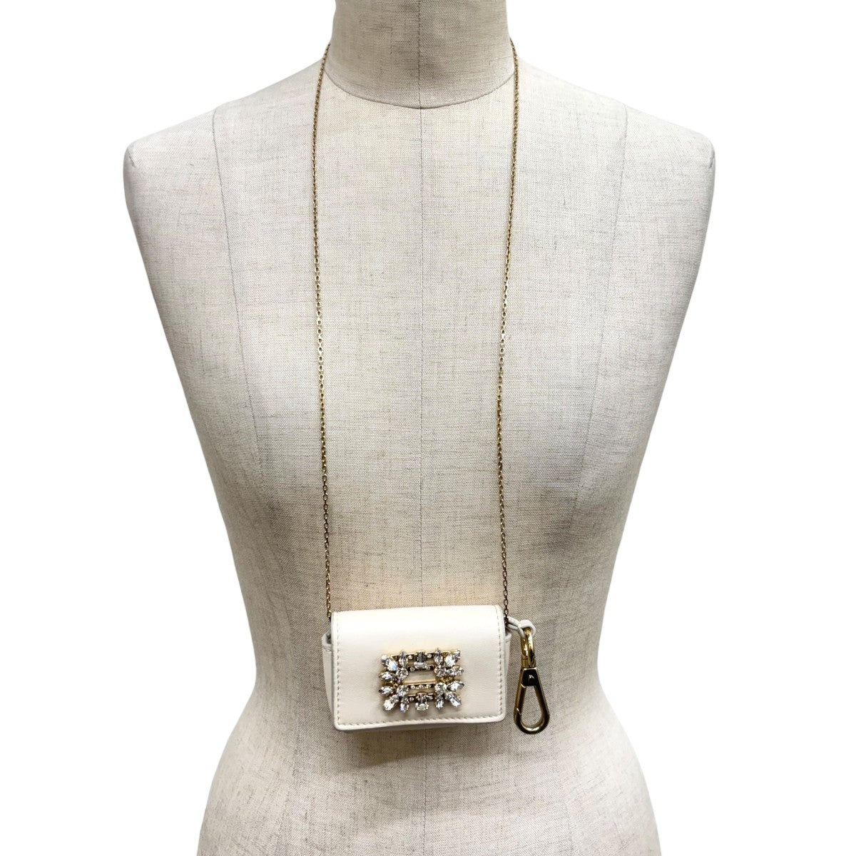 Roger Vivier クリスタルバックルミニポーチバッグ 古着・中古-1枚目のアイテム画像