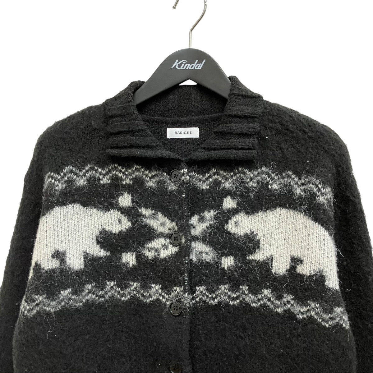 BASICKS Heart Nordic Short Cardiganニットカーディガン 古着・中古-3枚目のアイテム画像