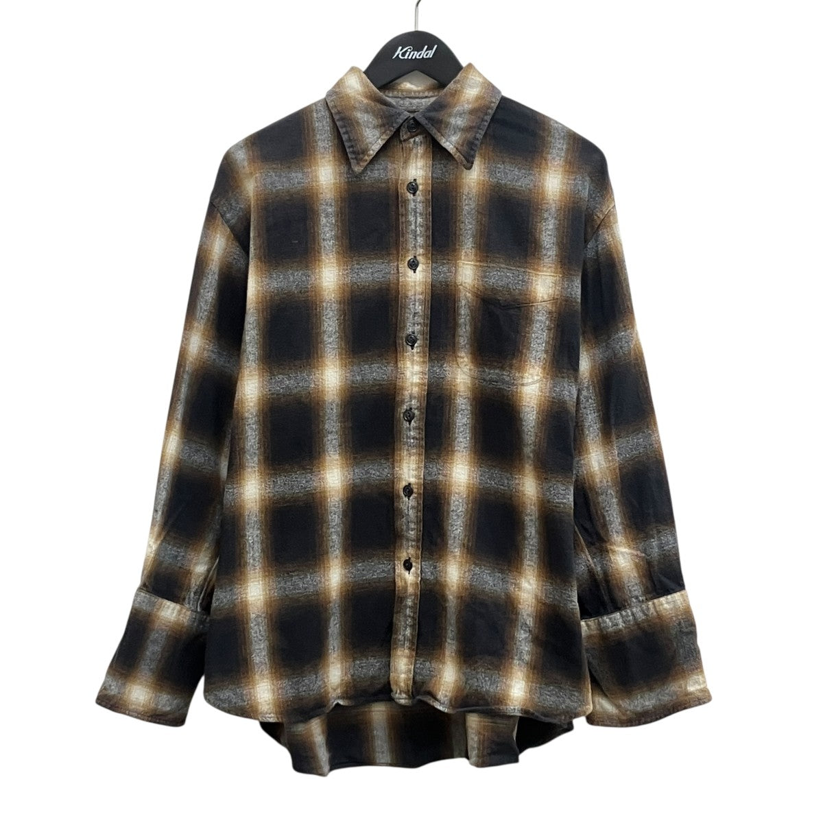 DOUBLE CUFF CHECK BLOUSE  22AMSBL04