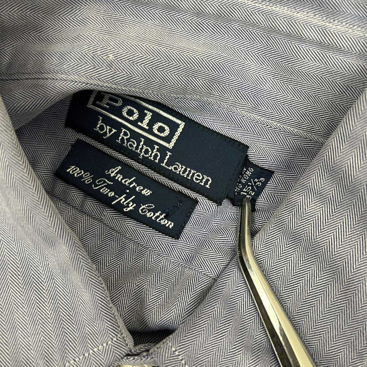 POLO RALPH LAUREN ヘリンボーンレギュラーカラーシャツ 古着・中古-6枚目のアイテム画像