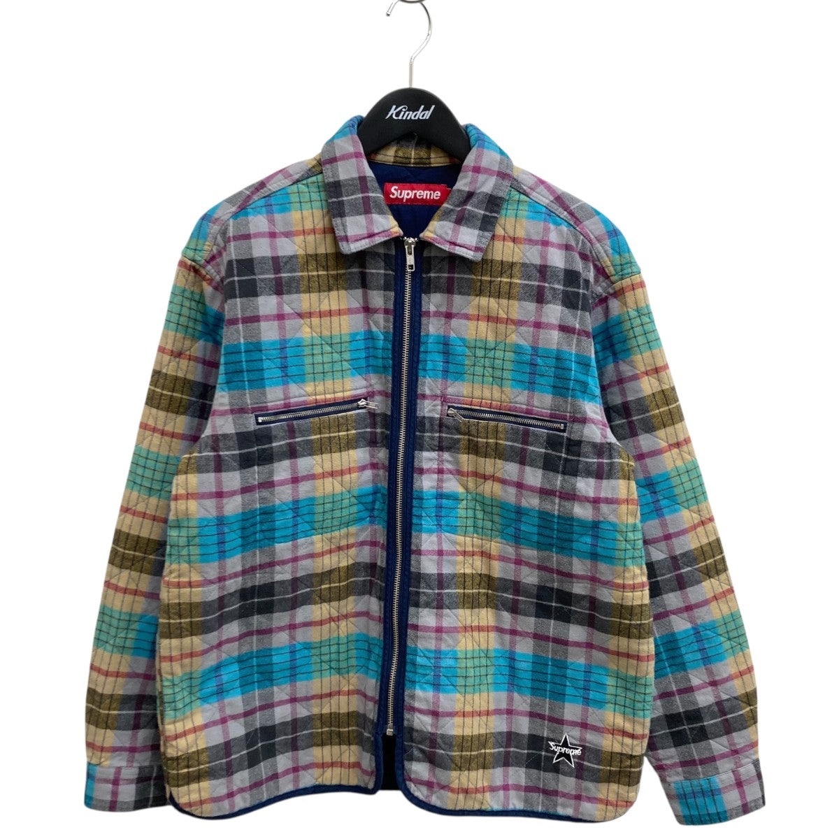 24FW Boucle Up Zip UP Shirtチェックジャケット