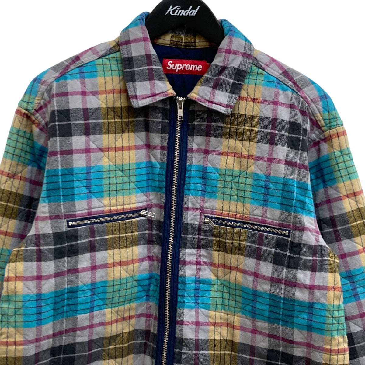 24FW Boucle Up Zip UP Shirtチェックジャケット