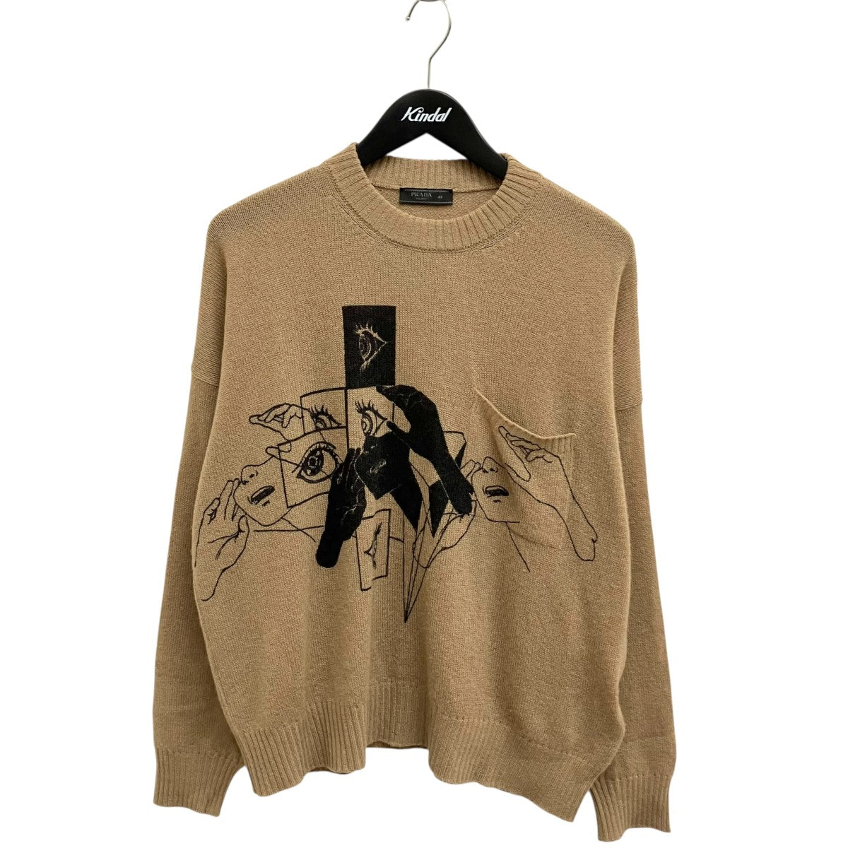 18SSCOMIC PATTERN CASHMERE SWEATERニットUMA770