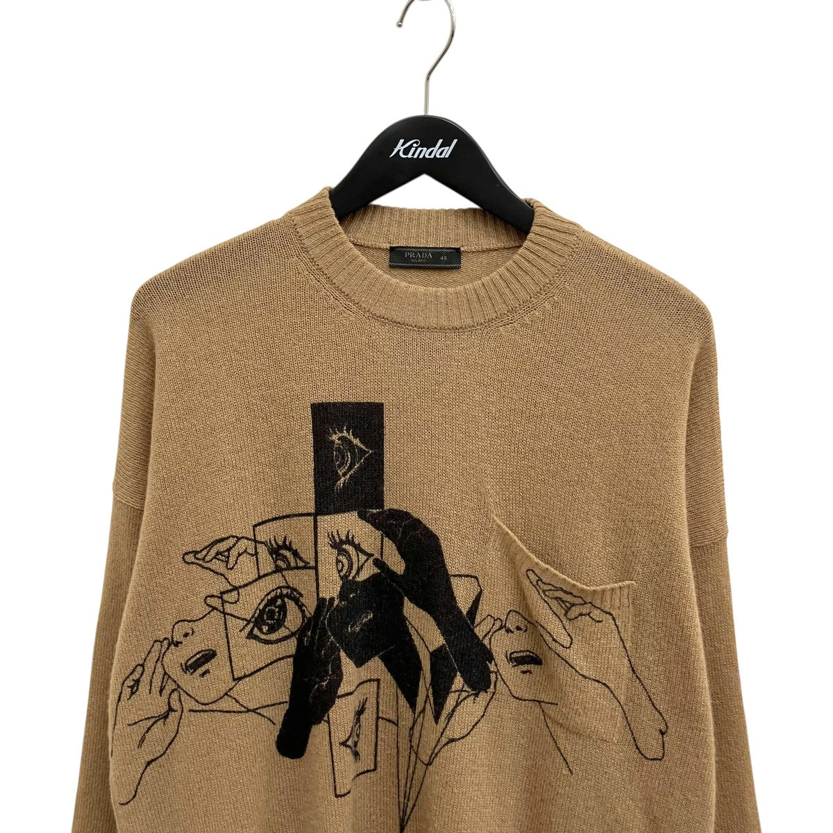 18SSCOMIC PATTERN CASHMERE SWEATERニットUMA770