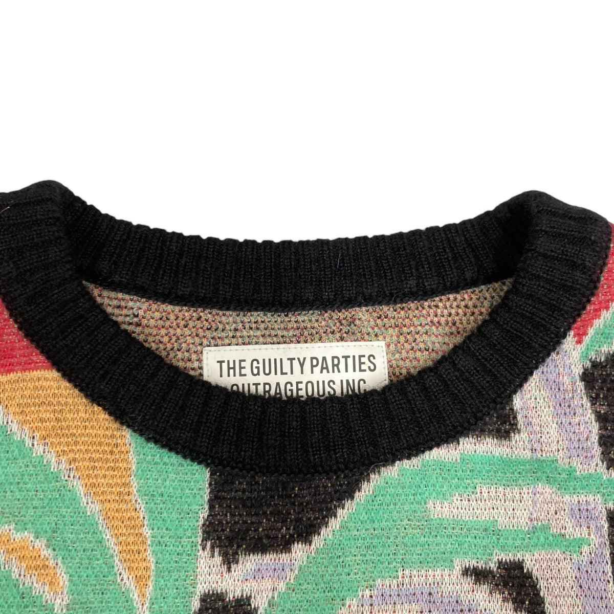 22AWMOHAIR KNIT JACQUARD SWEATERモヘアジャガードニットセーター
