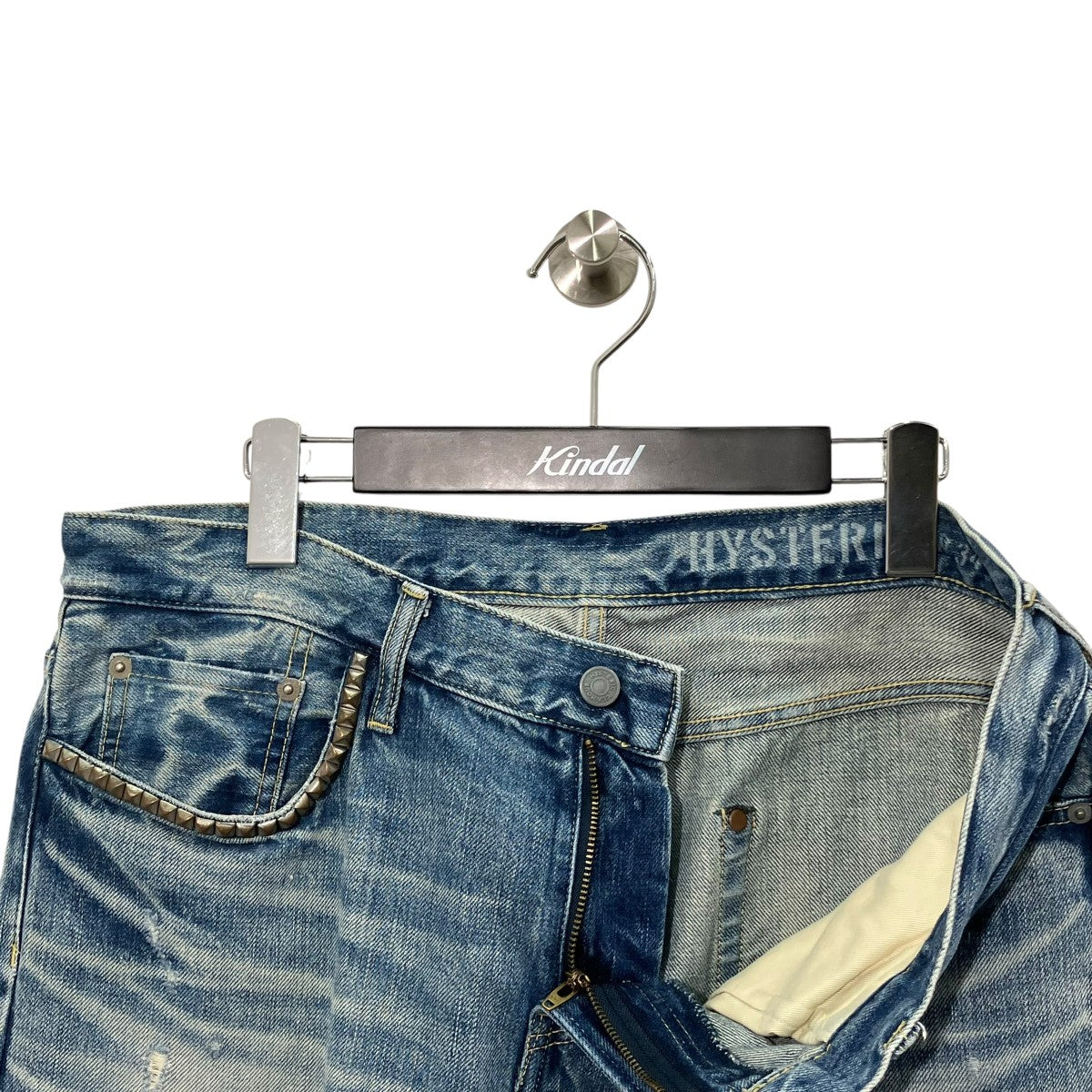 Hysteric Glamour RW CLASH加工デニムスリムストレートパンツ02191AP20 古着・中古-3枚目のアイテム画像