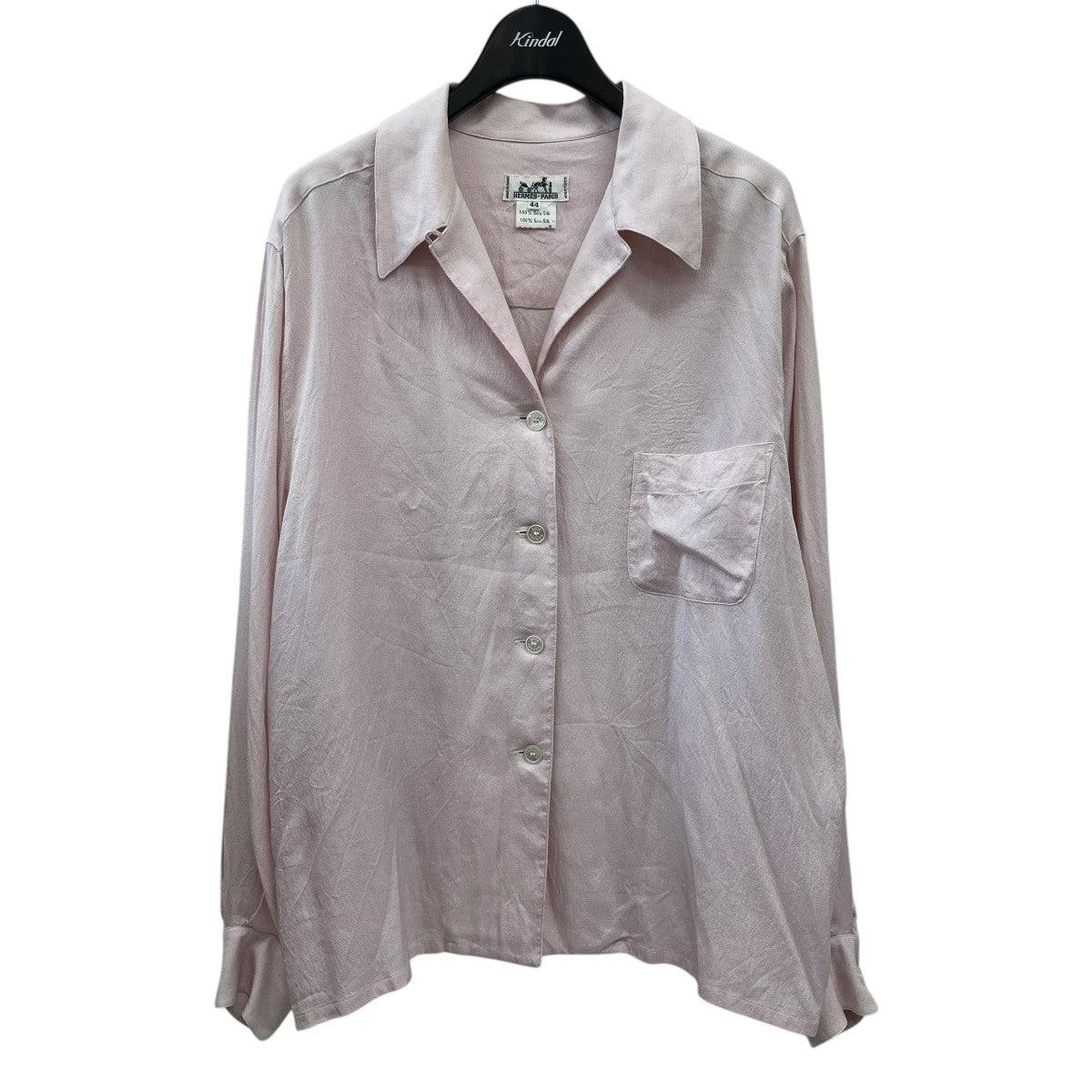 HERMES 80s vintage長袖シャツ 古着・中古-1枚目のアイテム画像