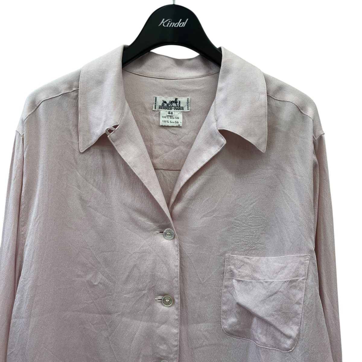 HERMES 80s vintage長袖シャツ 古着・中古-3枚目のアイテム画像