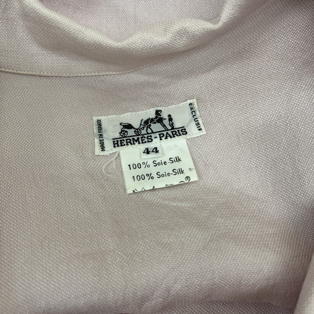 HERMES 80s vintage長袖シャツ 古着・中古-5枚目のアイテム画像