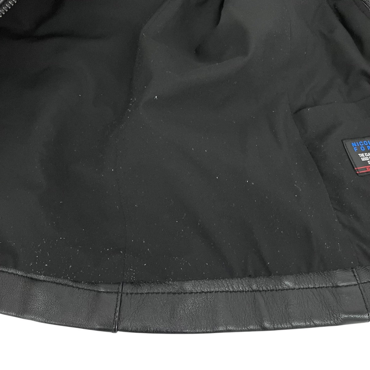 NICOLE CLUB FOR MEN ラムレザーシングルライダースレザージャケット3464-3700 古着・中古-6枚目のアイテム画像