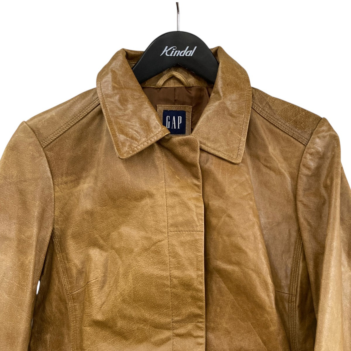 GAP 90s- 紺タグ OLD GAPレザーコート 古着・中古-3枚目のアイテム画像
