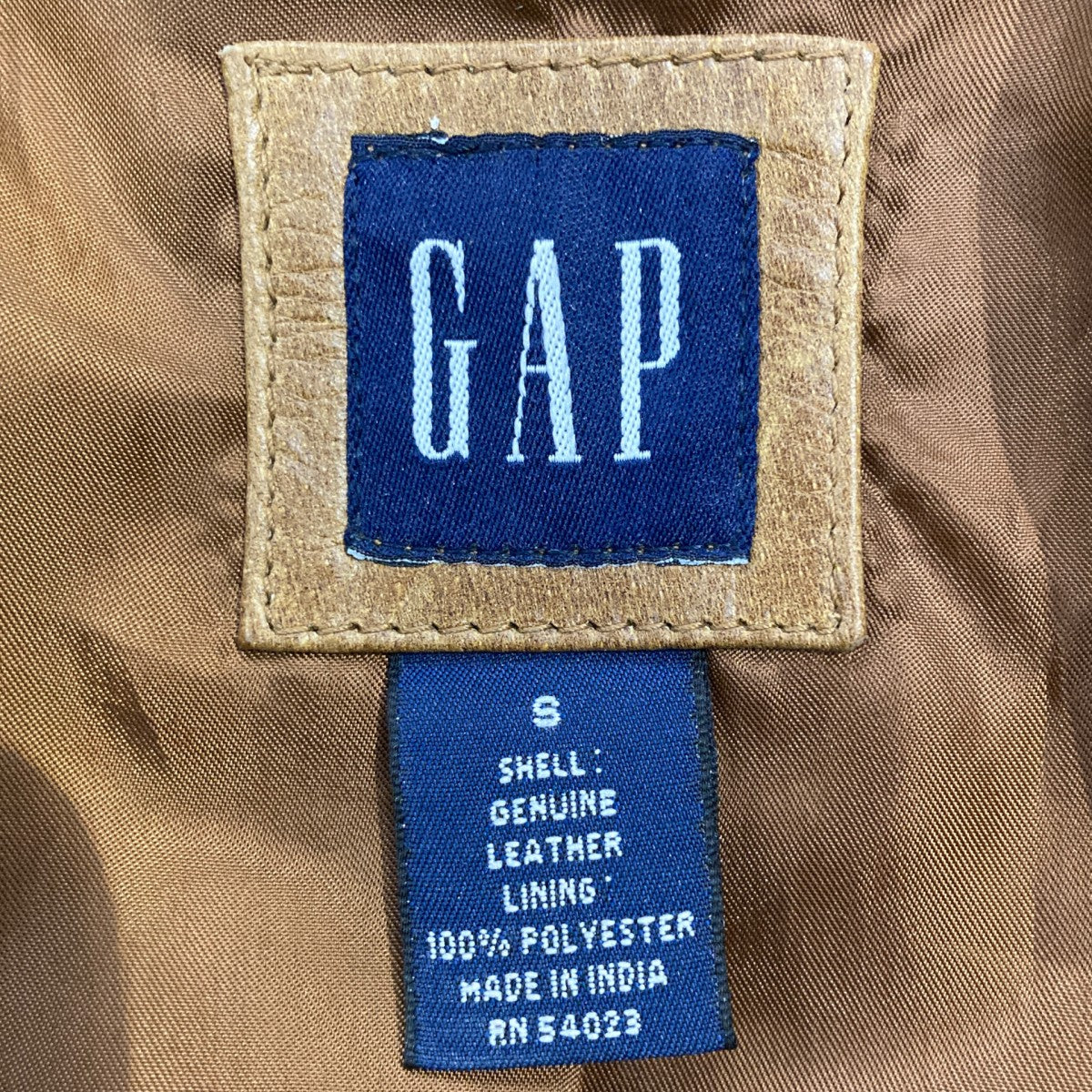 GAP 90s- 紺タグ OLD GAPレザーコート 古着・中古-5枚目のアイテム画像
