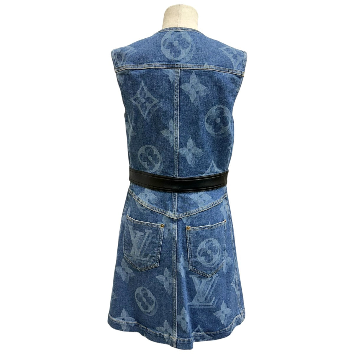 LOUIS VUITTON 21AWブラーリィ ジャイアントモノグラムノースリーブワンピースFKDR36ZPY 古着・中古-2枚目のアイテム画像