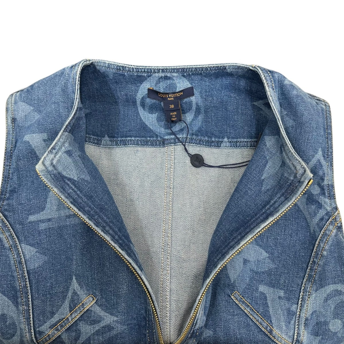 LOUIS VUITTON 21AWブラーリィ ジャイアントモノグラムノースリーブワンピースFKDR36ZPY 古着・中古-6枚目のアイテム画像