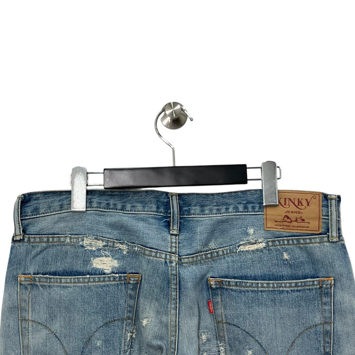 Hysteric Glamour 23SSTRC加工ローライズスリムストレートデニムパンツ02231AP08 古着・中古-5枚目のアイテム画像