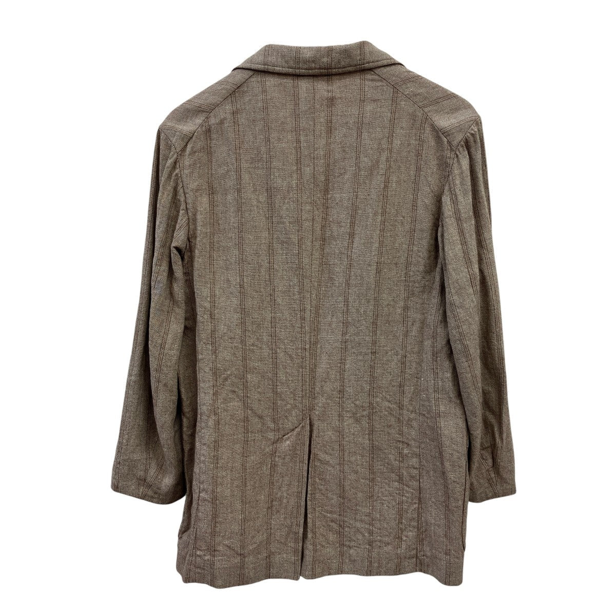 AURALEE LINEN WOOL SILK SHARK SKIN JACKETストライプテーラードジャケットA9SJ01LW 古着・中古-2枚目のアイテム画像