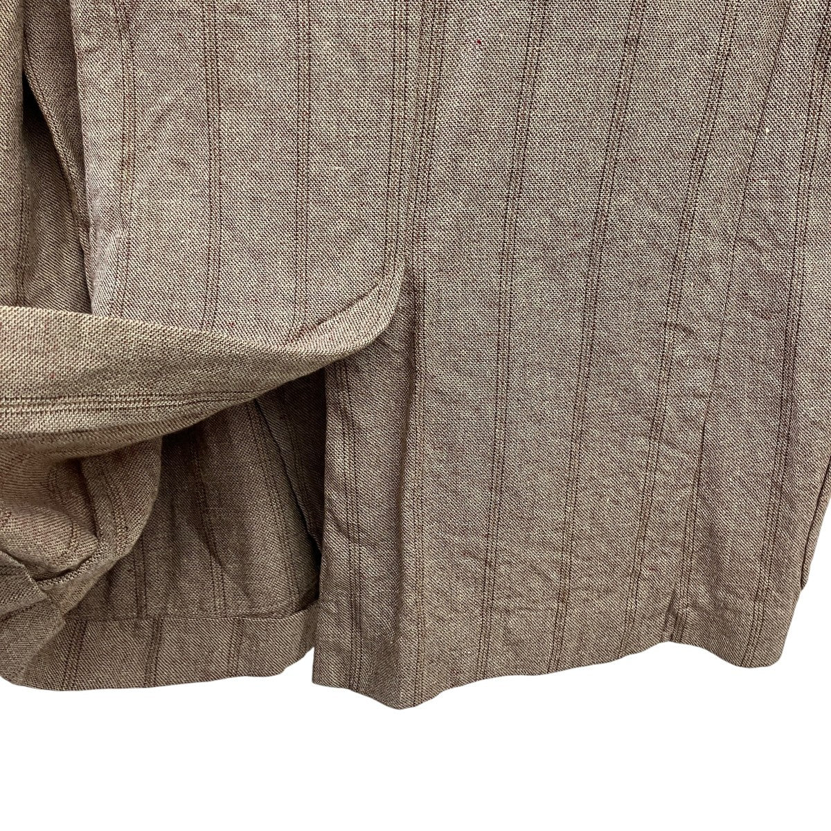AURALEE LINEN WOOL SILK SHARK SKIN JACKETストライプテーラードジャケットA9SJ01LW 古着・中古-4枚目のアイテム画像