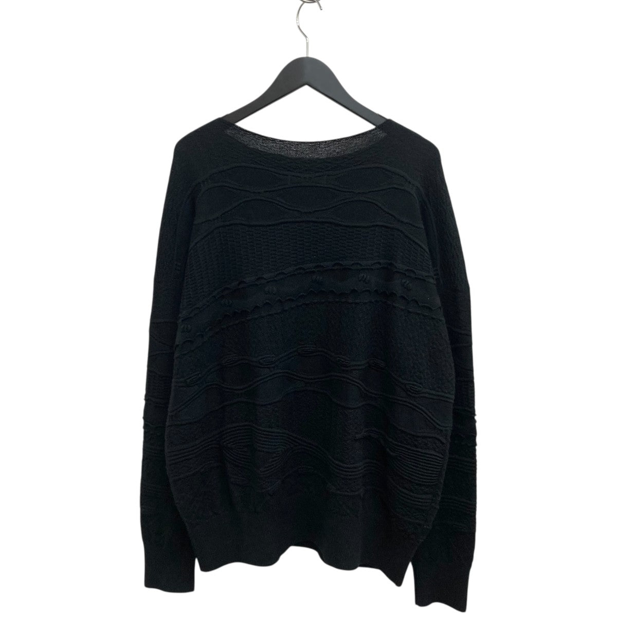 22AWCrew Neck Pattern Knit薄手ニットS0-K09-870