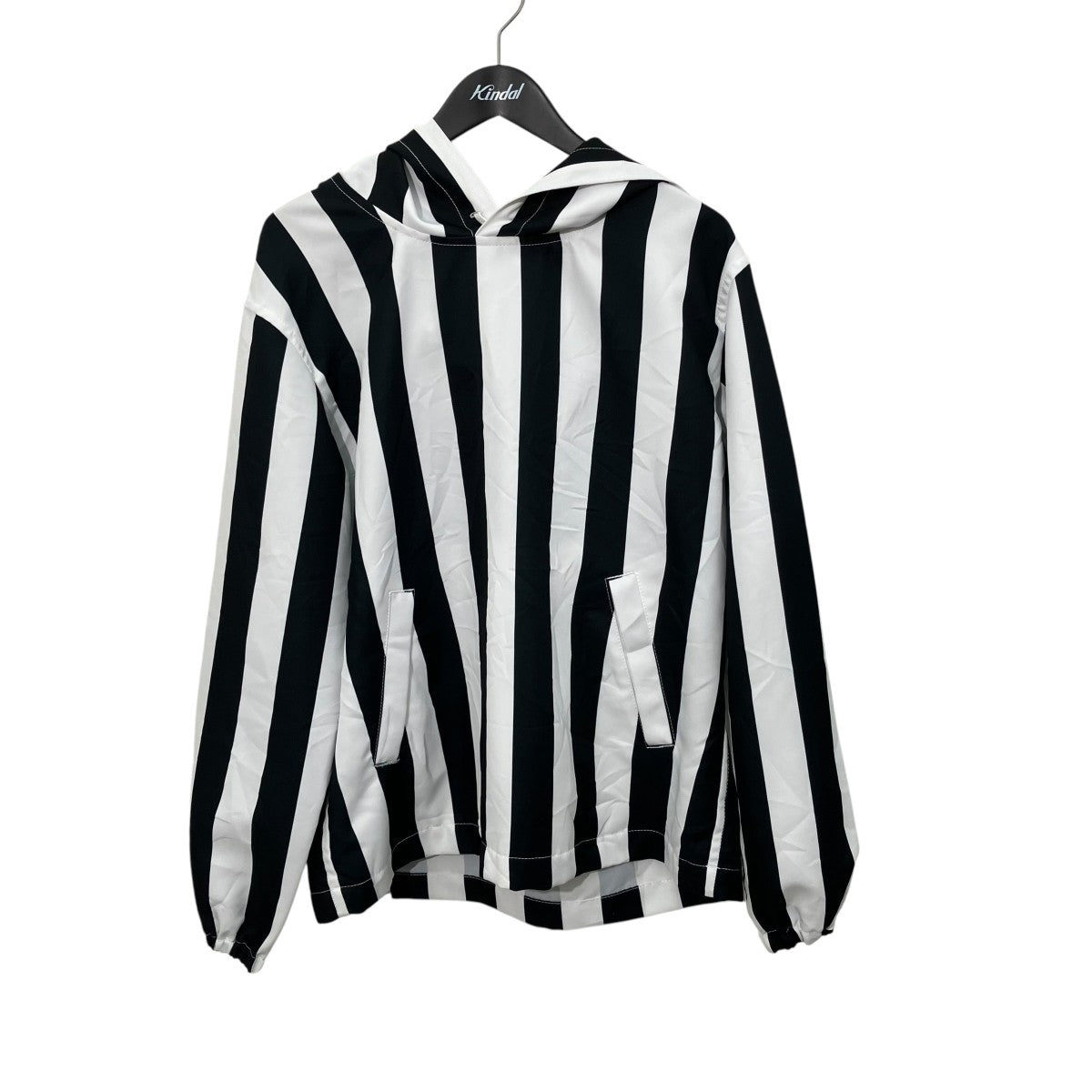 BLACK COMME des GARCONS AD2022ストライププルオーバーパーカー1K-J204 古着・中古-1枚目のアイテム画像