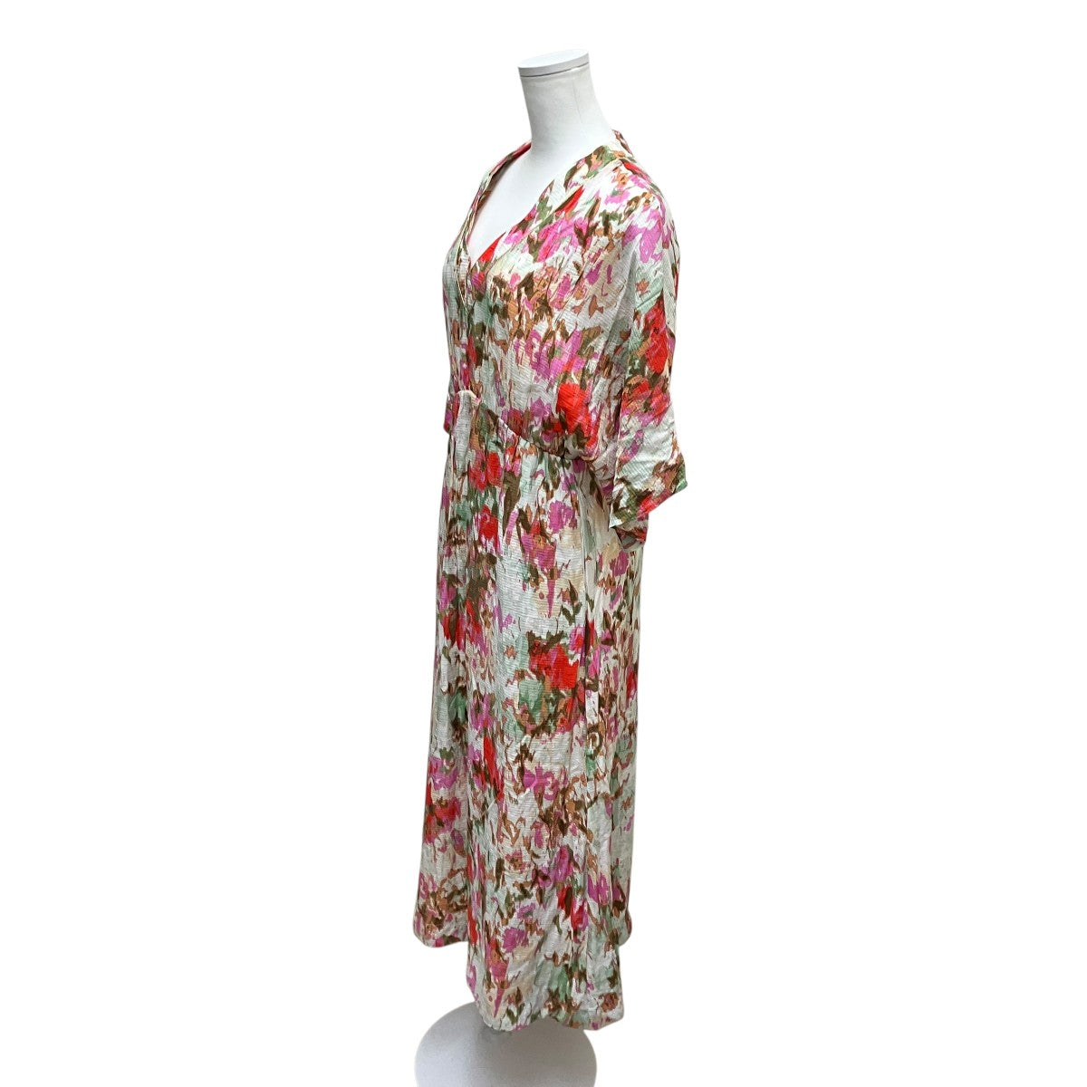 numph Nuvinnie DressVネック総柄ワンピース705414 古着・中古-3枚目のアイテム画像