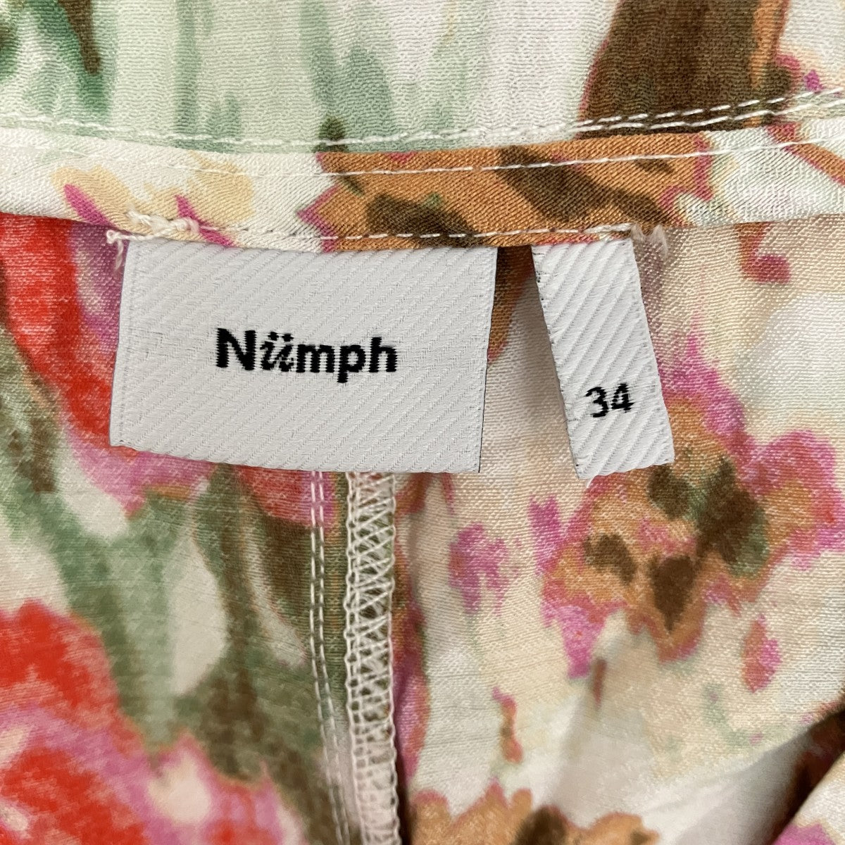 numph Nuvinnie DressVネック総柄ワンピース705414 古着・中古-7枚目のアイテム画像