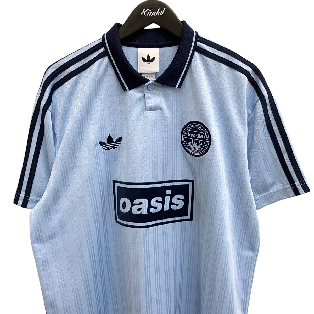 adidas originals×oasis ツアー ジャカード ジャージポロシャツKT3436 古着・中古-3枚目のアイテム画像