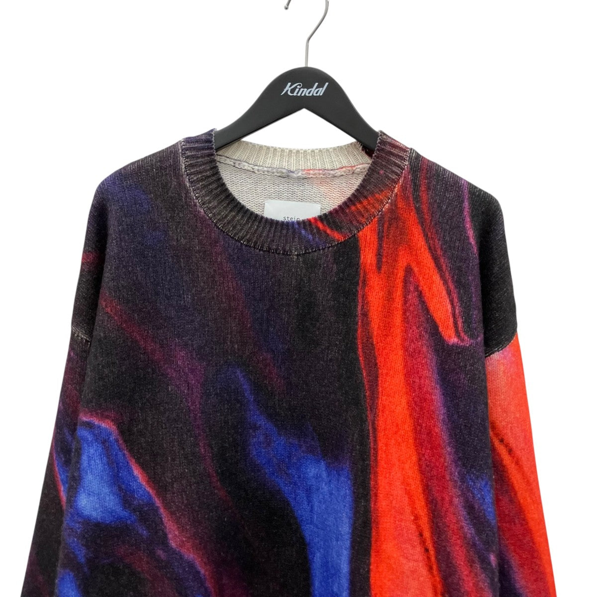 stein EXTRA FINE LAMBS PRINTED KNIT LSニットST.712 古着・中古-3枚目のアイテム画像