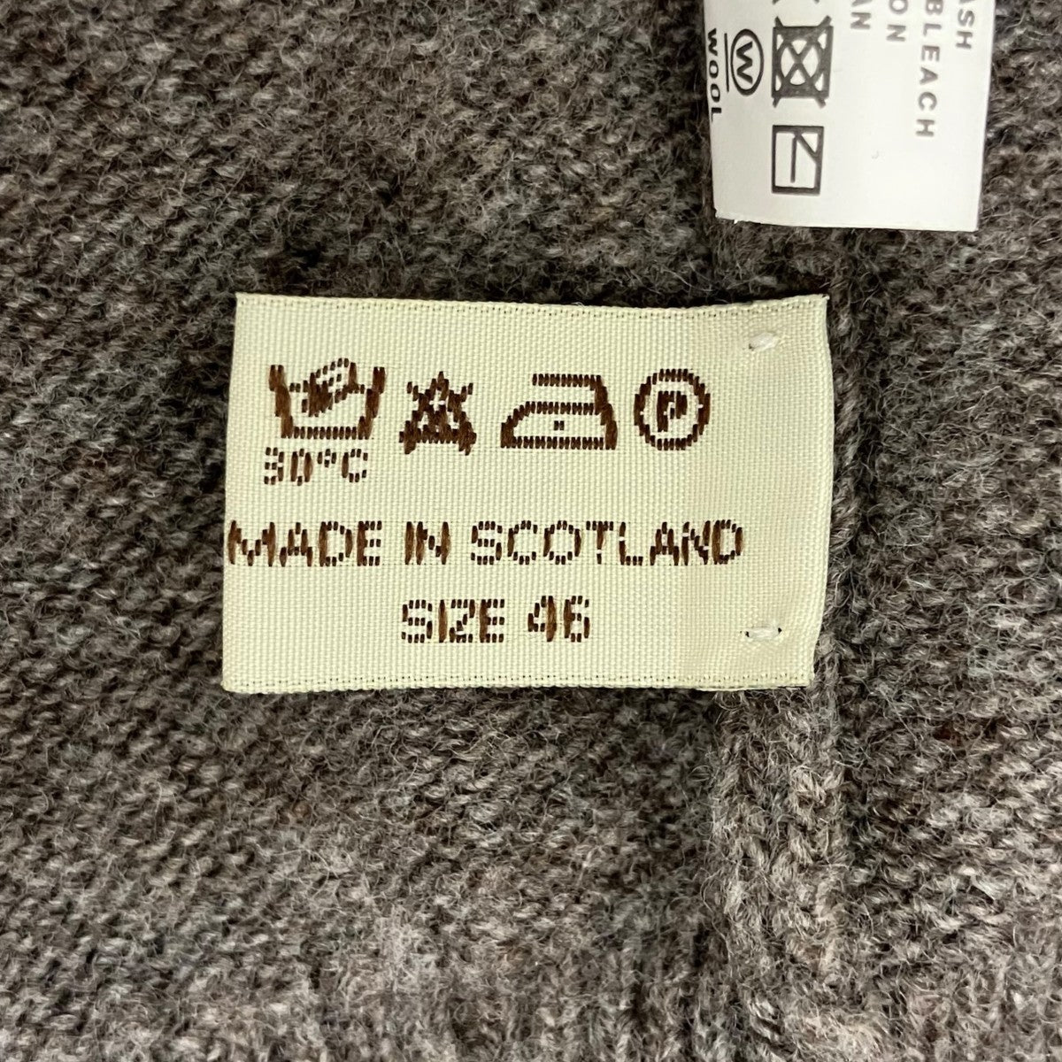 GLENMAC GEELONG LAMBS WOOLクルーネックニット 古着・中古-7枚目のアイテム画像
