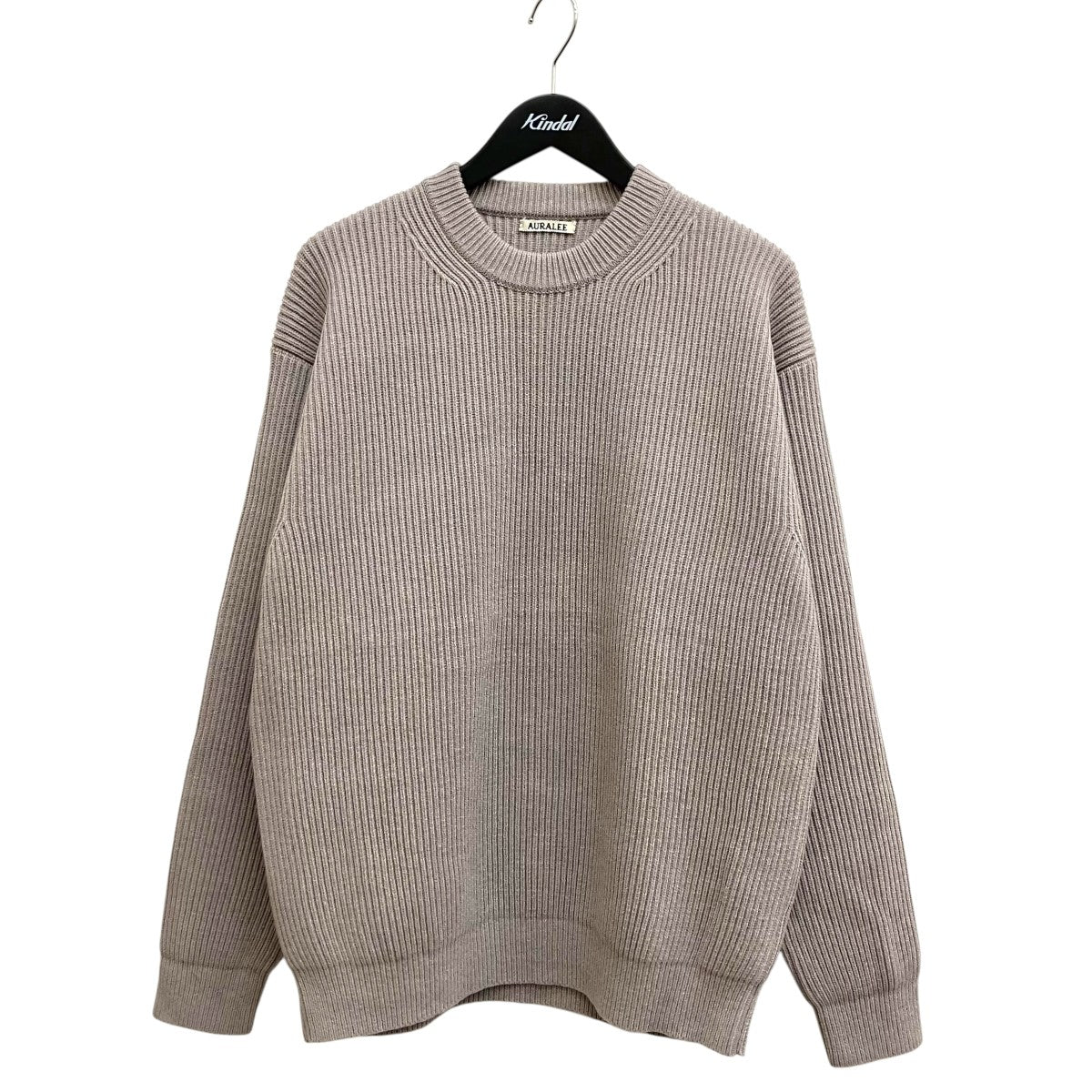 AURALEE SUPER FINE WOOL RIB KNIT BIG P O A21AP01RK 古着・中古-1枚目のアイテム画像