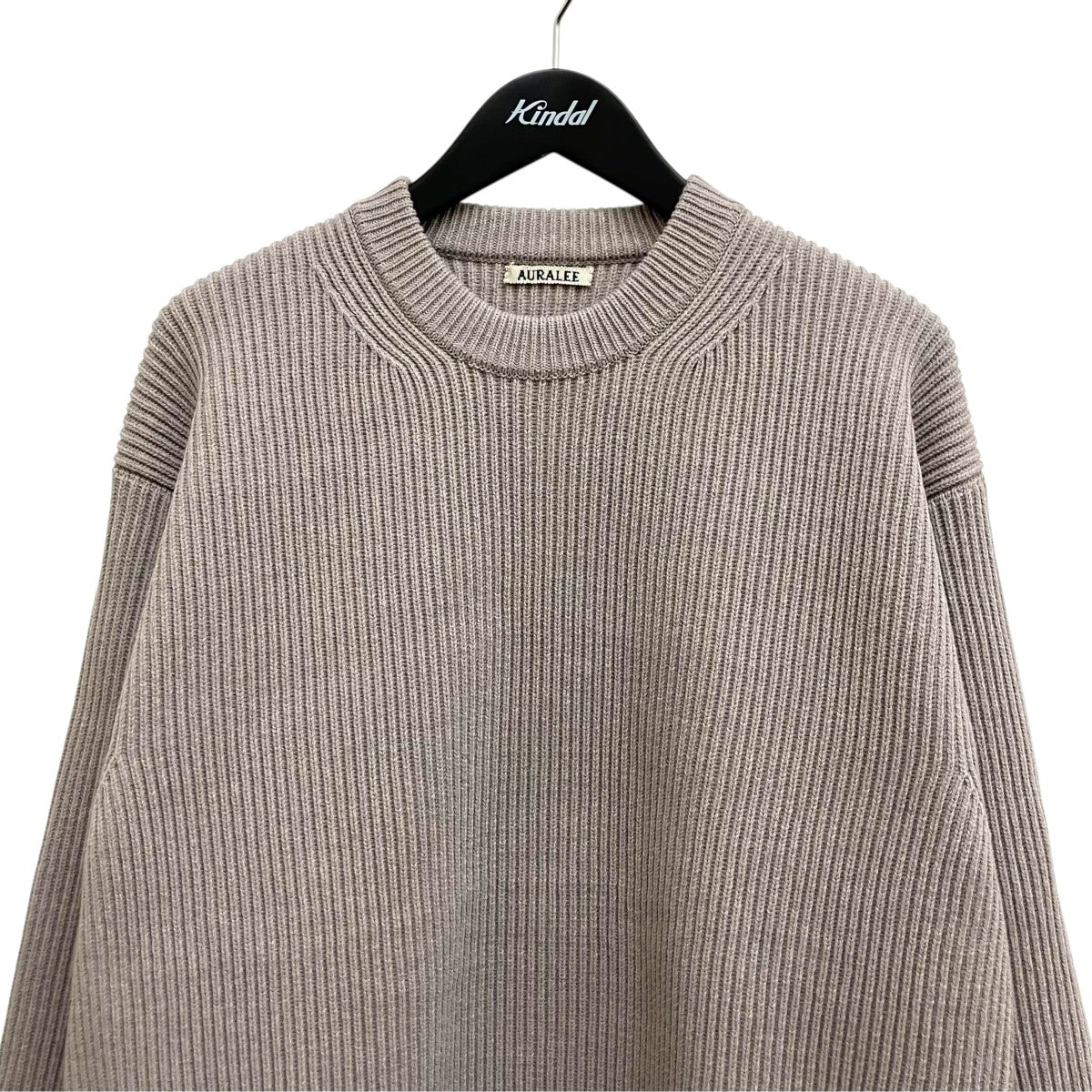 AURALEE SUPER FINE WOOL RIB KNIT BIG P O A21AP01RK 古着・中古-3枚目のアイテム画像