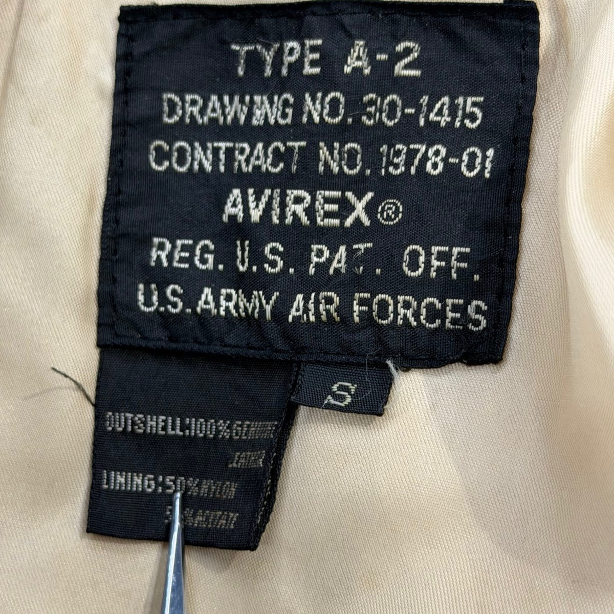 A-2 フライトジャケットレザージャケット1978-01