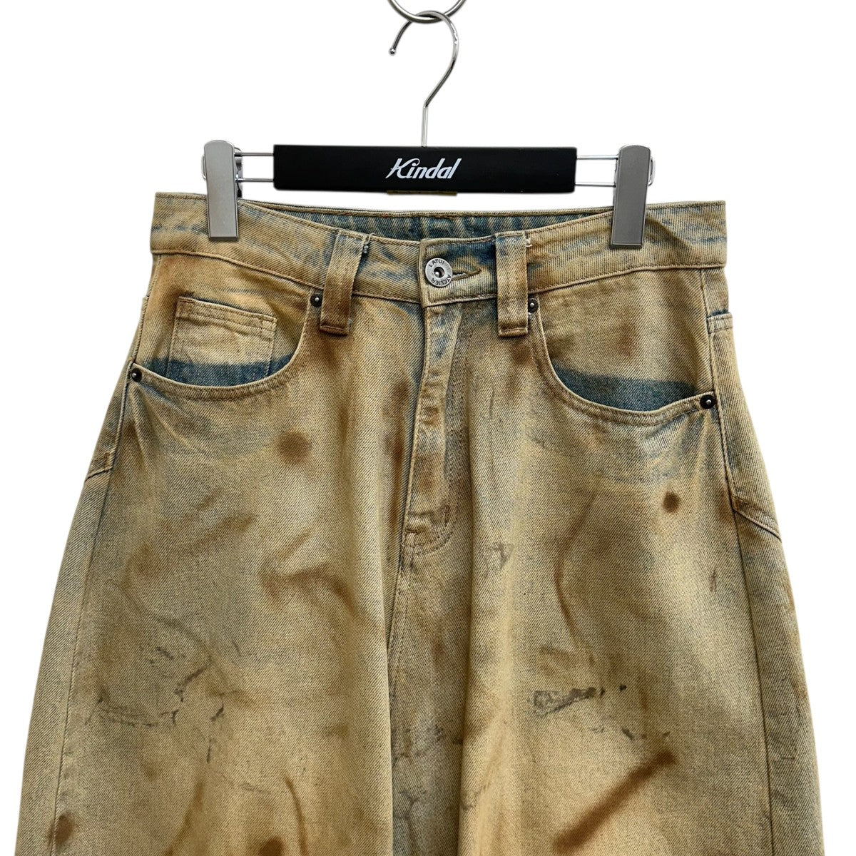 LATUI ATELIER(ラトゥイアトリエ) デニムパンツ ベージュ×スカイブルー