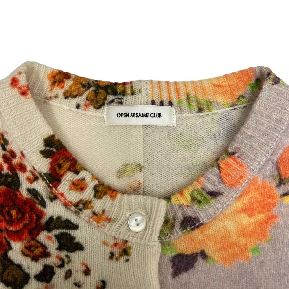 OPEN SESAME CLUB(オープンセサミクラブ) dual-tone bloom cardigan