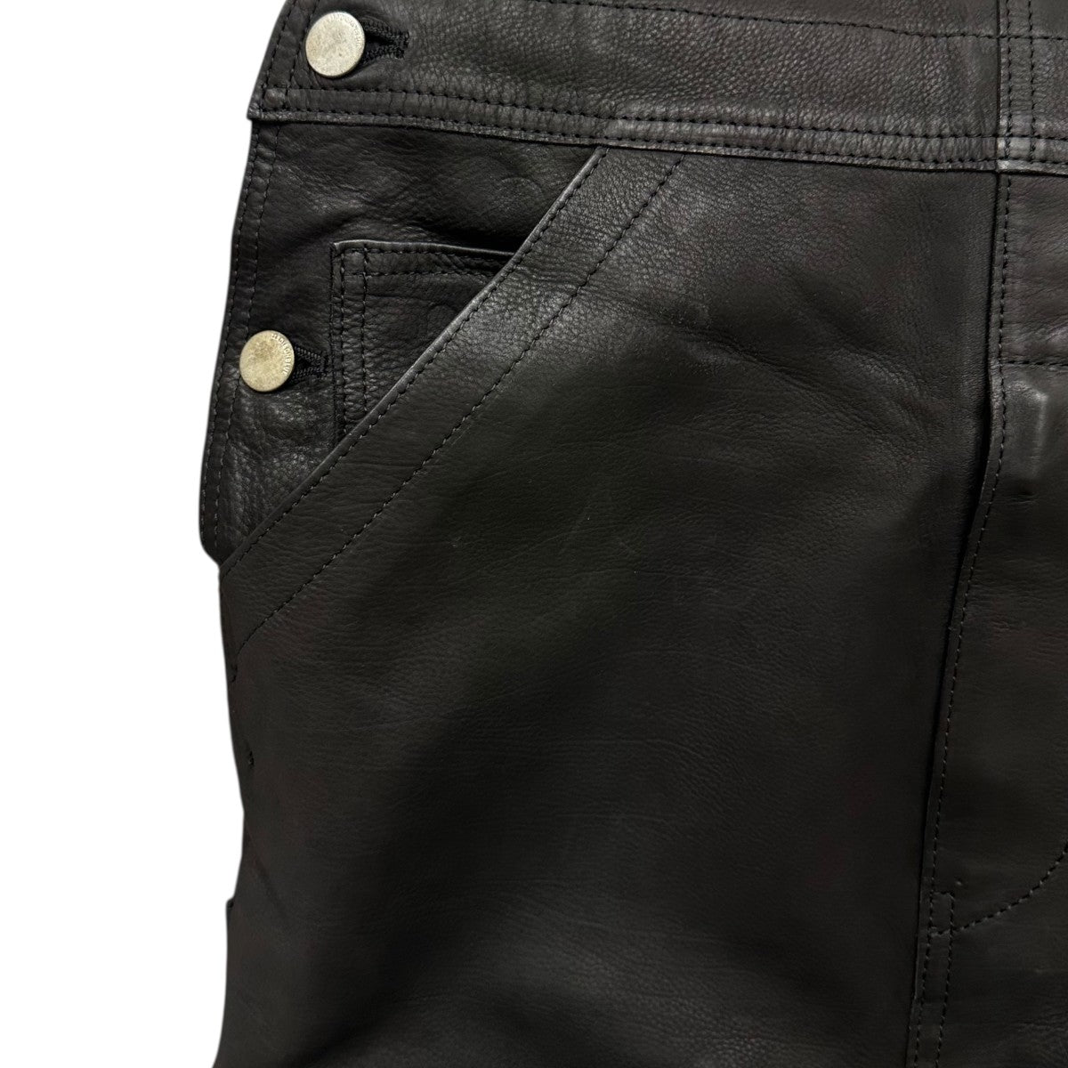 MADISON BLUE LEATHER BIB ALL LONG TIGHT SKIRTサロペットスカートMB194-4011 古着・中古-7枚目のアイテム画像