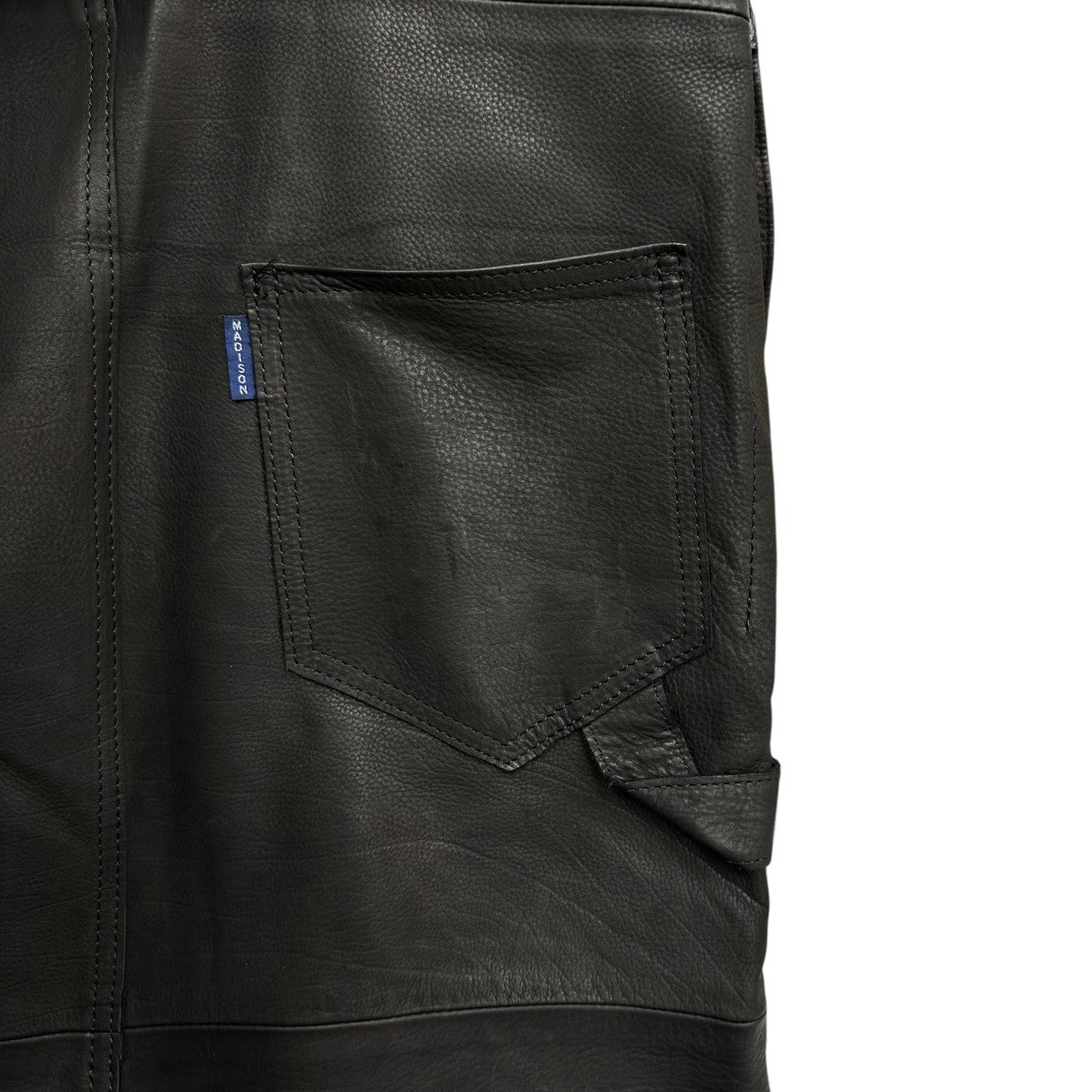 MADISON BLUE LEATHER BIB ALL LONG TIGHT SKIRTサロペットスカートMB194-4011 古着・中古-8枚目のアイテム画像