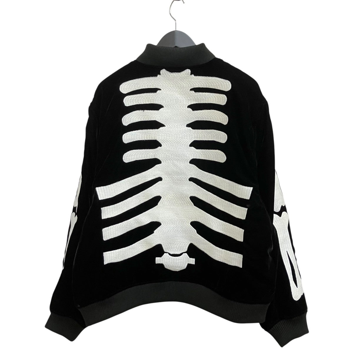 50TH ANNIVERSARY SKELTON BONES VELVETEEN BOMBER JACKET NVJK-2405RZ