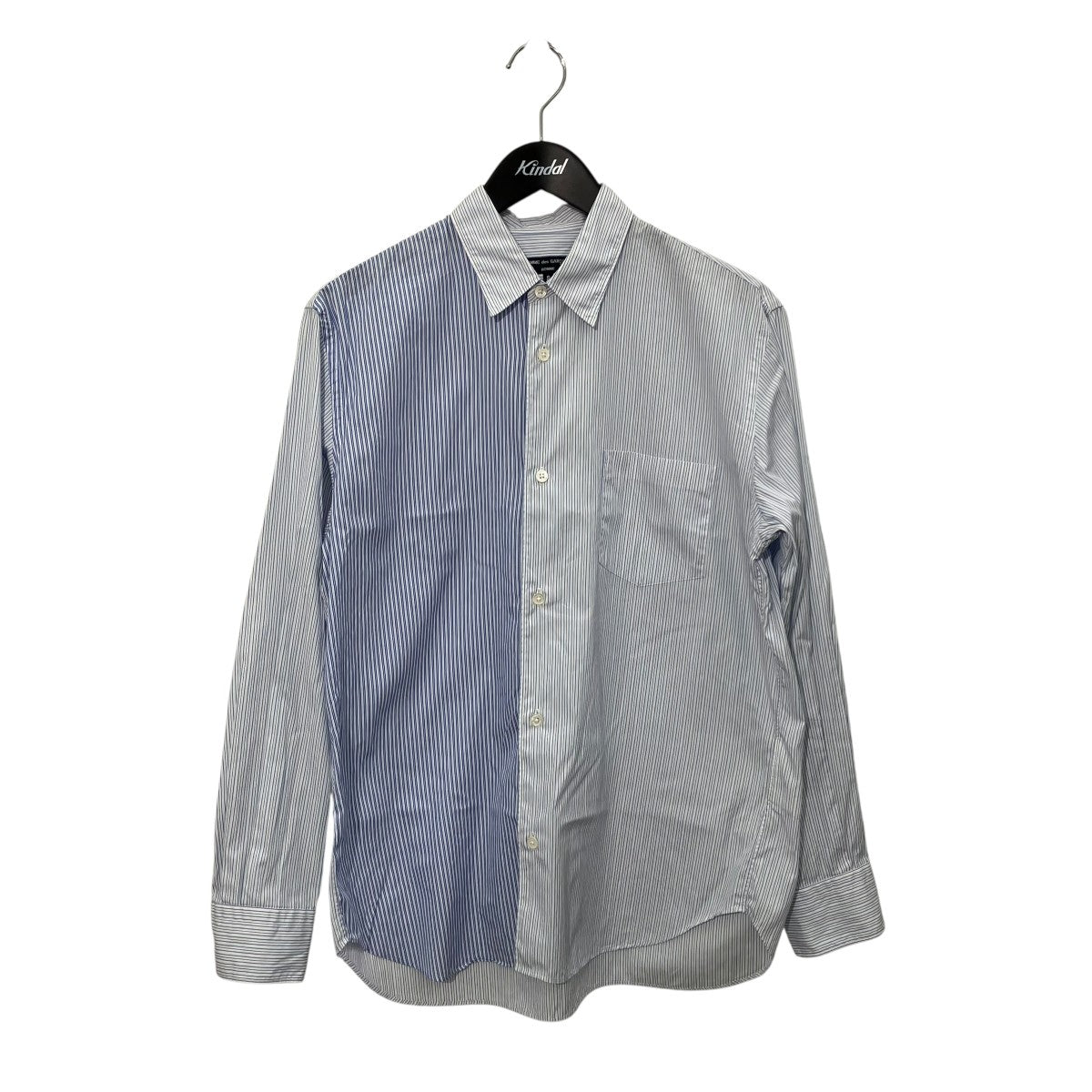 COMME des GARCONS HOMME 23SSストライプ長袖切替シャツHM-B007 古着・中古-1枚目のアイテム画像