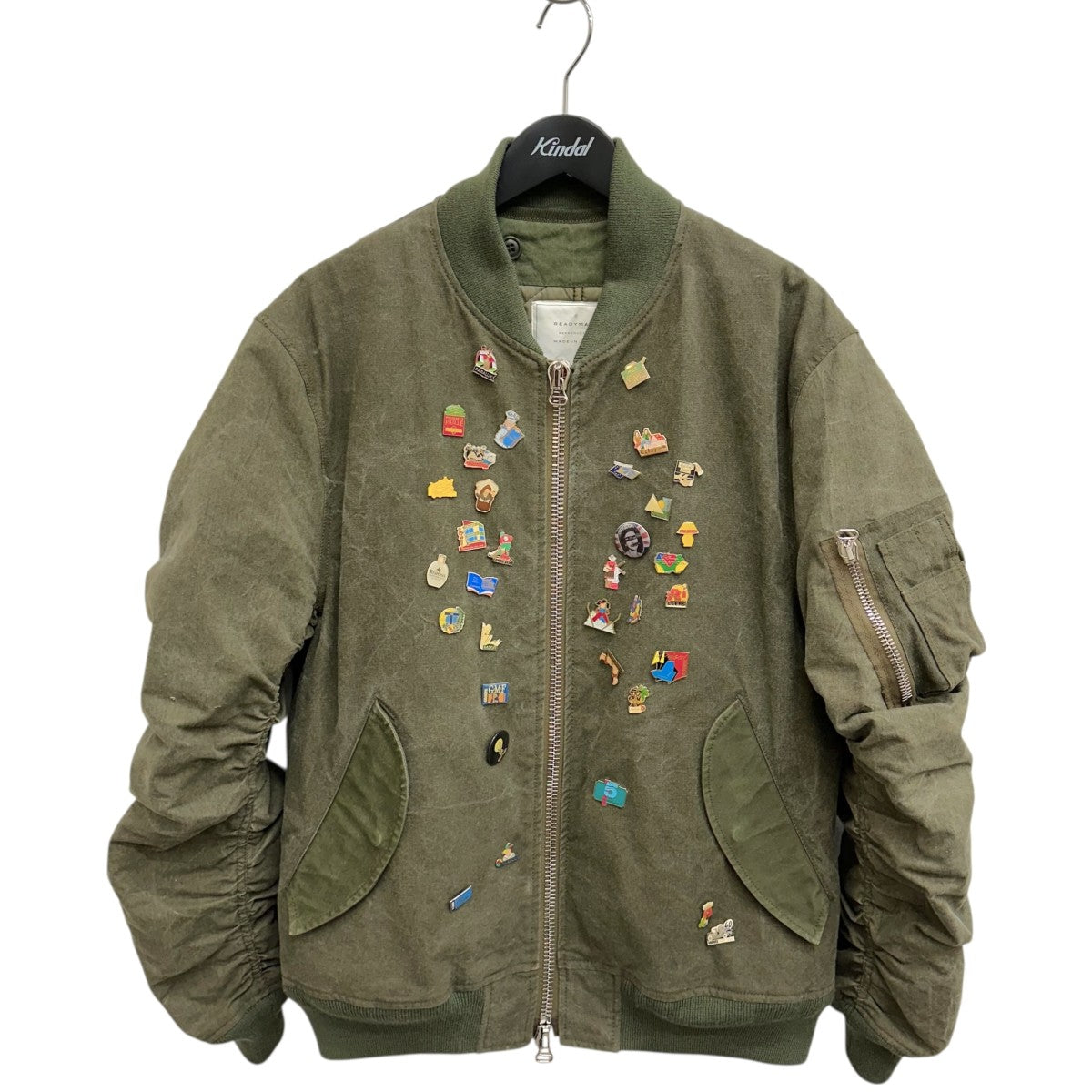 READYMADE JESSE JACKET WHIS PINSヴィンテージコットン再構築ミリタリーボンバーブルゾン 古着・中古-1枚目のアイテム画像
