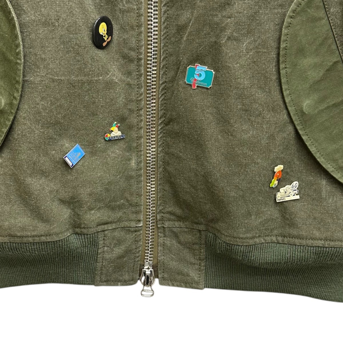 READYMADE JESSE JACKET WHIS PINSヴィンテージコットン再構築ミリタリーボンバーブルゾン 古着・中古-6枚目のアイテム画像