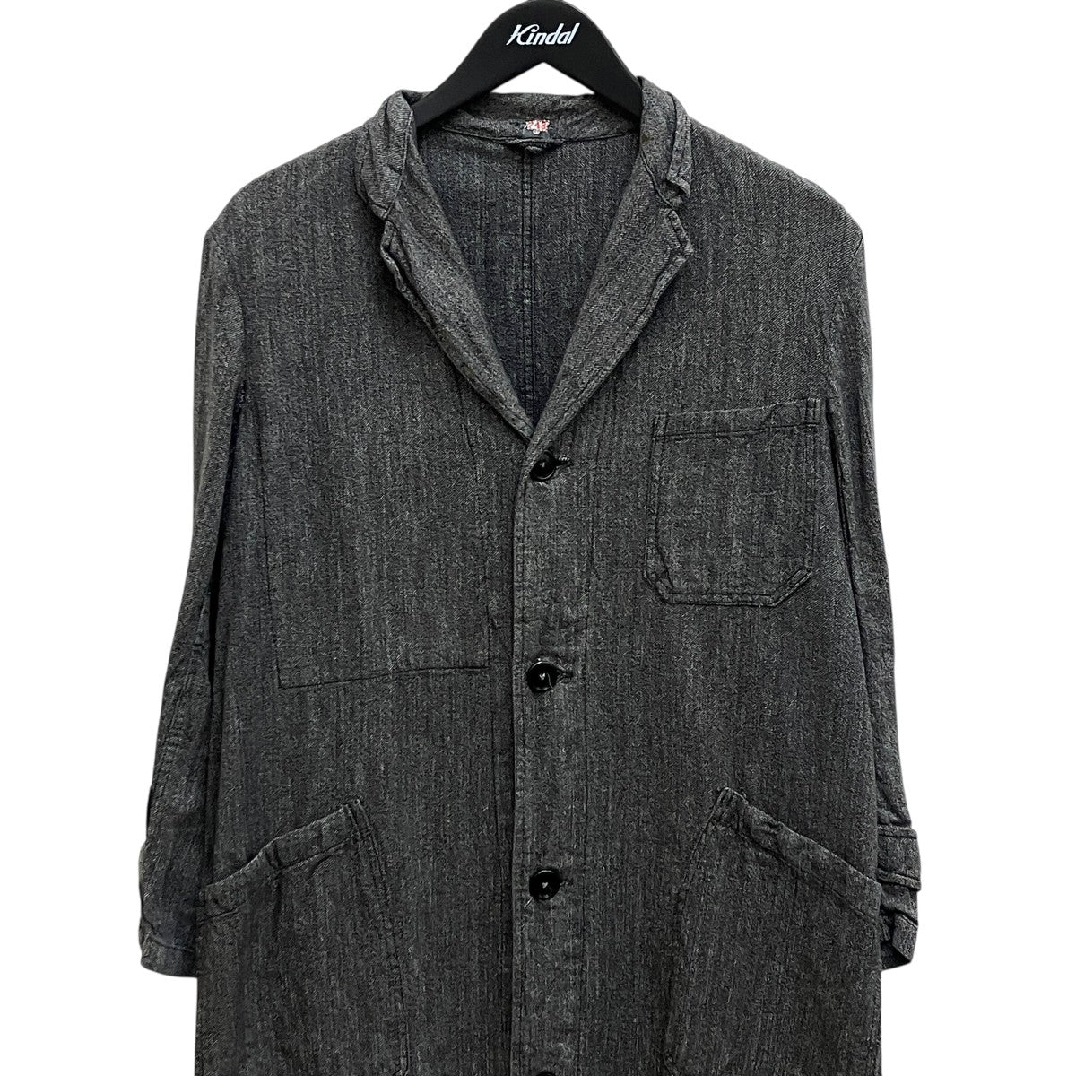 50S?60S ブラックシャンブレー アトリエコートコート