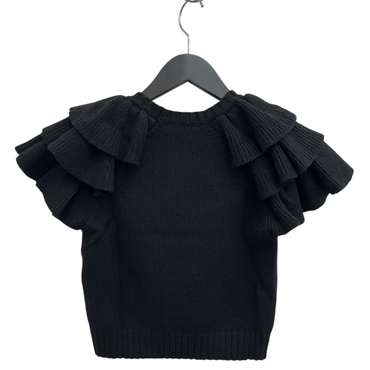 Christian Dior 23SS クロップドカシミヤフリルニット 324S13AM003 古着・中古-2枚目のアイテム画像