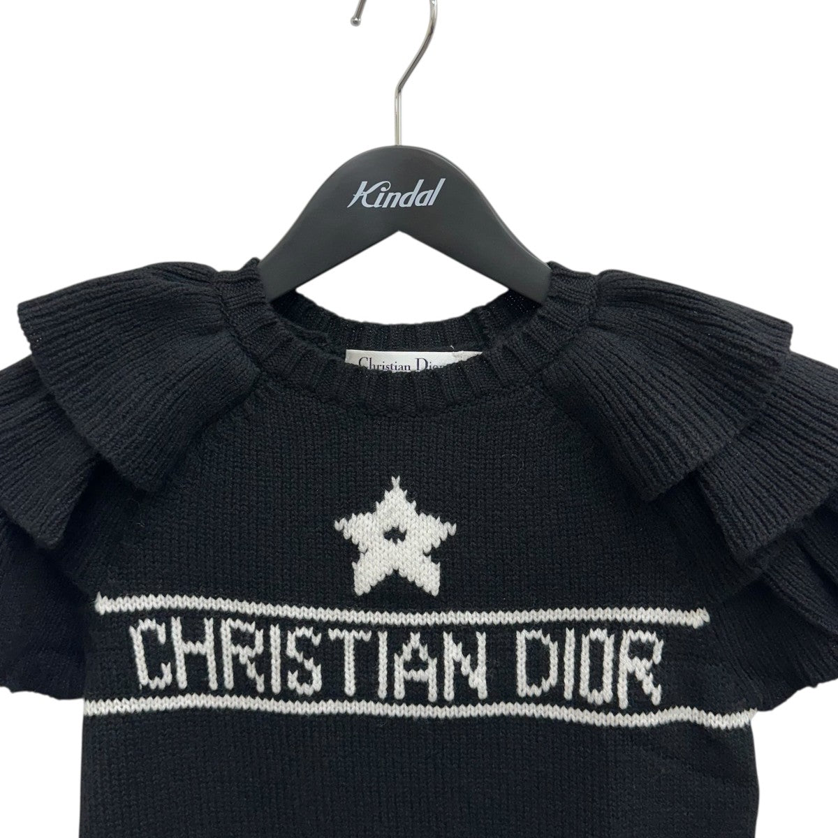 Christian Dior 23SS クロップドカシミヤフリルニット 324S13AM003 古着・中古-3枚目のアイテム画像