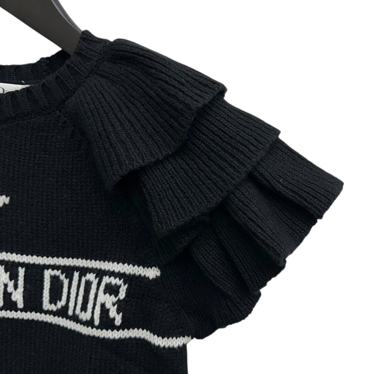 Christian Dior 23SS クロップドカシミヤフリルニット 324S13AM003 古着・中古-4枚目のアイテム画像